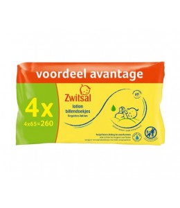 Zwitsal Baby Lotion Baby Wipes 4-Pack